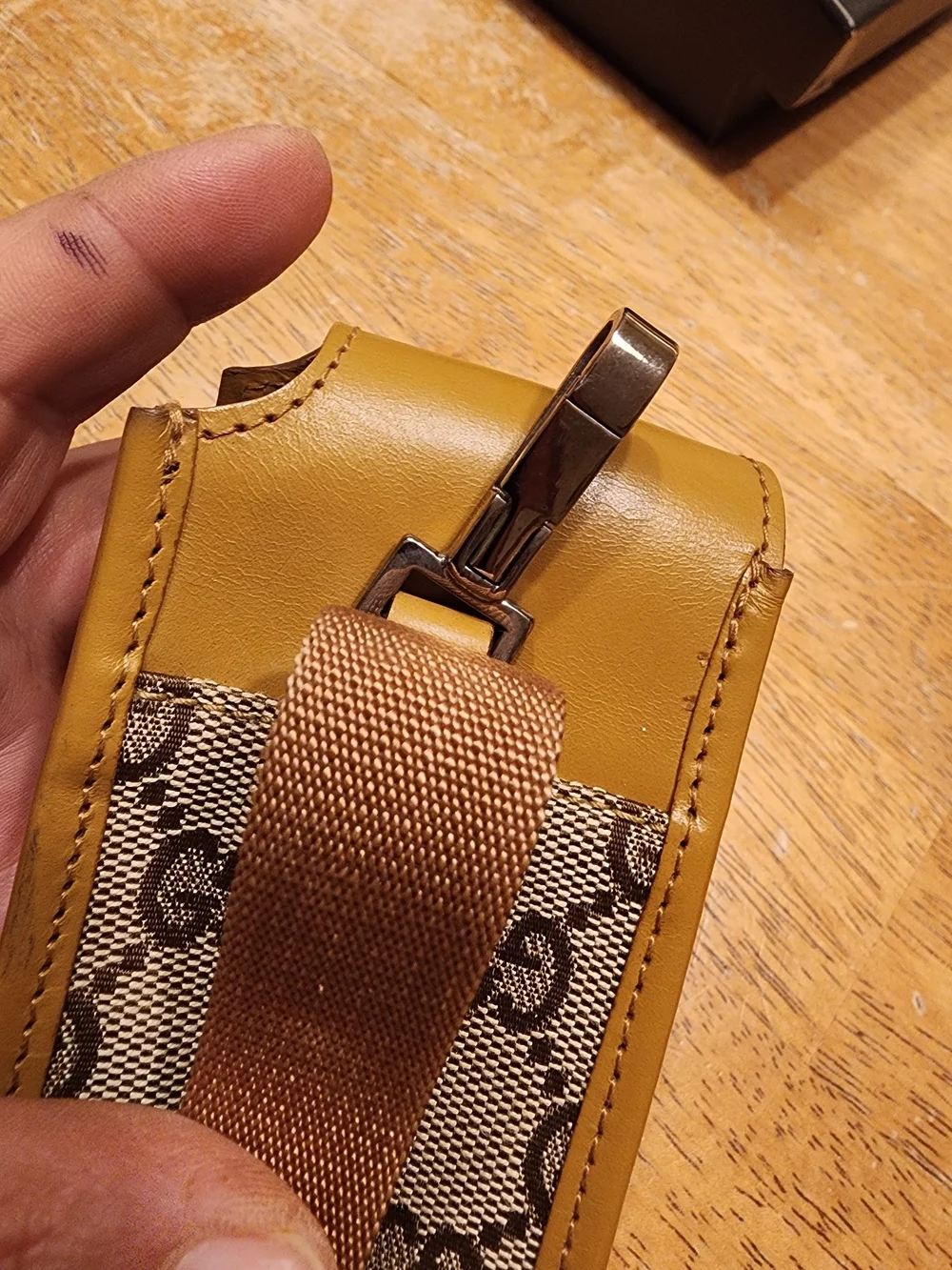 vintage Gucci GG Canvas Phone Holder or multipurpose pouch